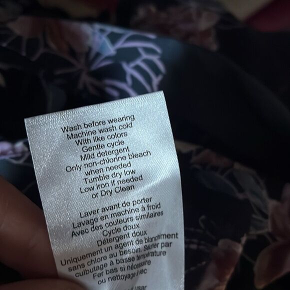 Jessica Simpson fake wrap short sleeve blouse top with belt size medium - Picture 11 of 14